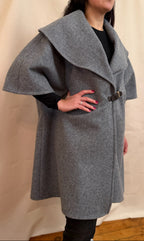 The Mabel Coat - Mid Sleeve Shawl Collar - Thicker Wool