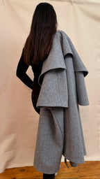 The Mabel Coat - Mid Sleeve Shawl Collar - Thicker Wool