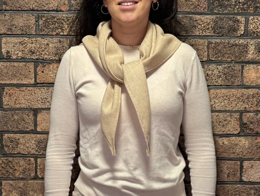 Lightweight Pure Wool Bandana Scarf - Medium