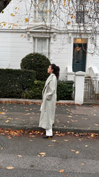 Waterfall Collar Maxi Wool Coat