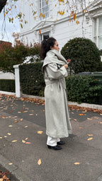Waterfall Collar Maxi Wool Coat