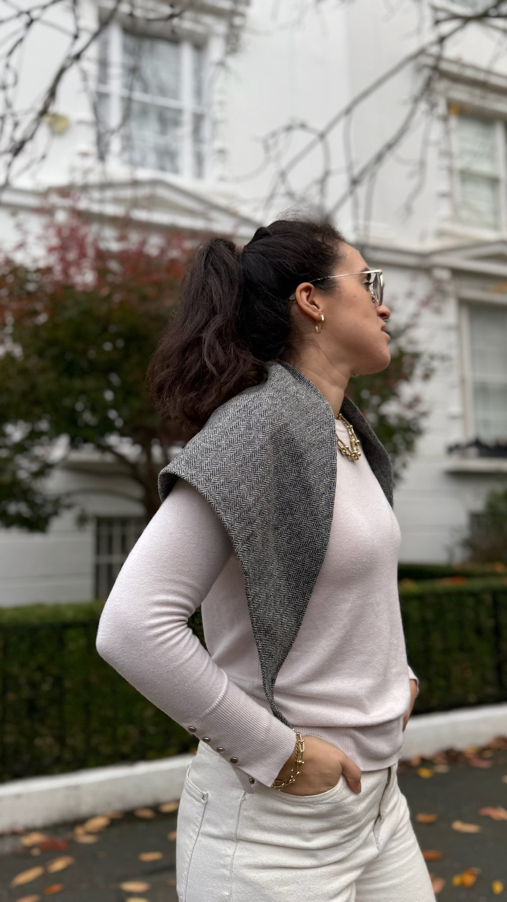 Lightweight Pure Wool Bandana Scarf - Medium