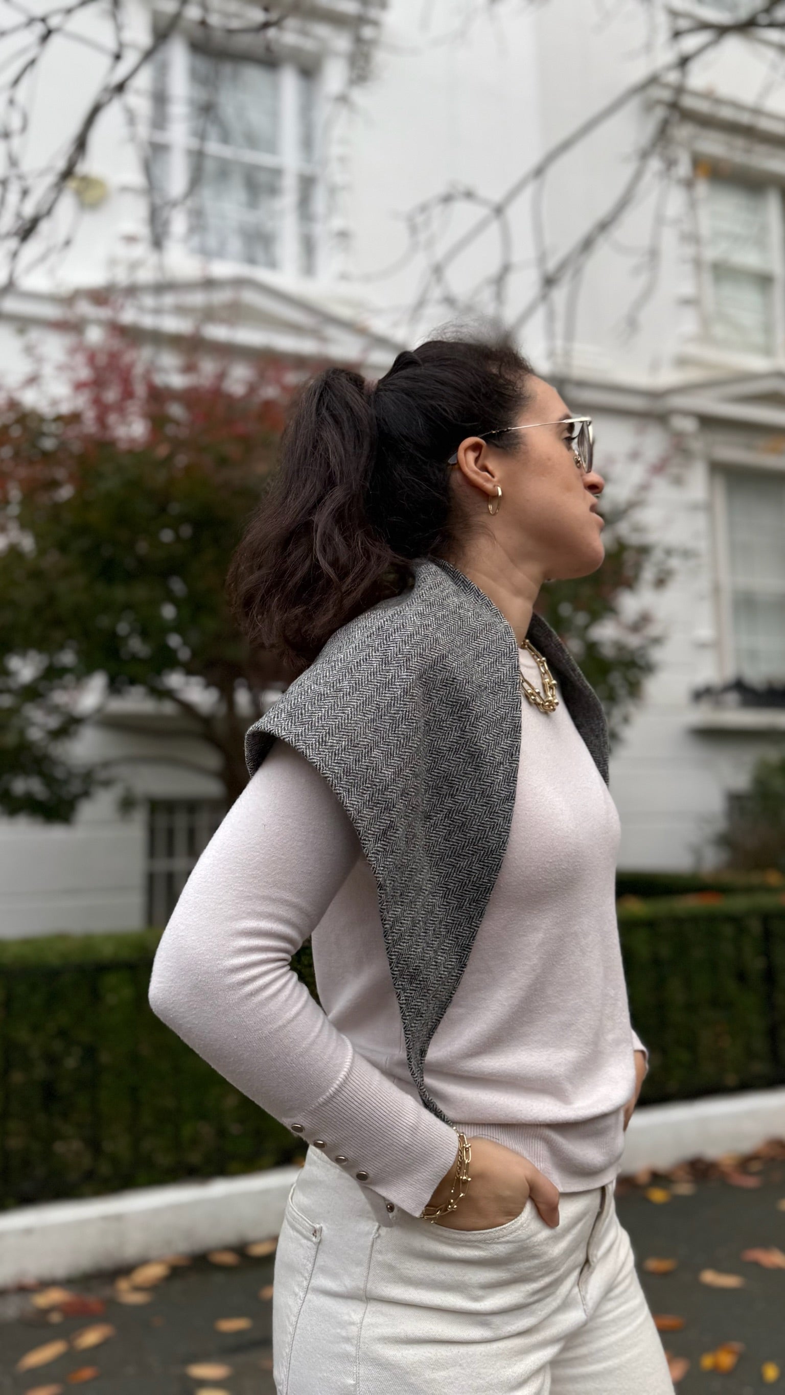 Lightweight Pure Wool Bandana Scarf - Medium