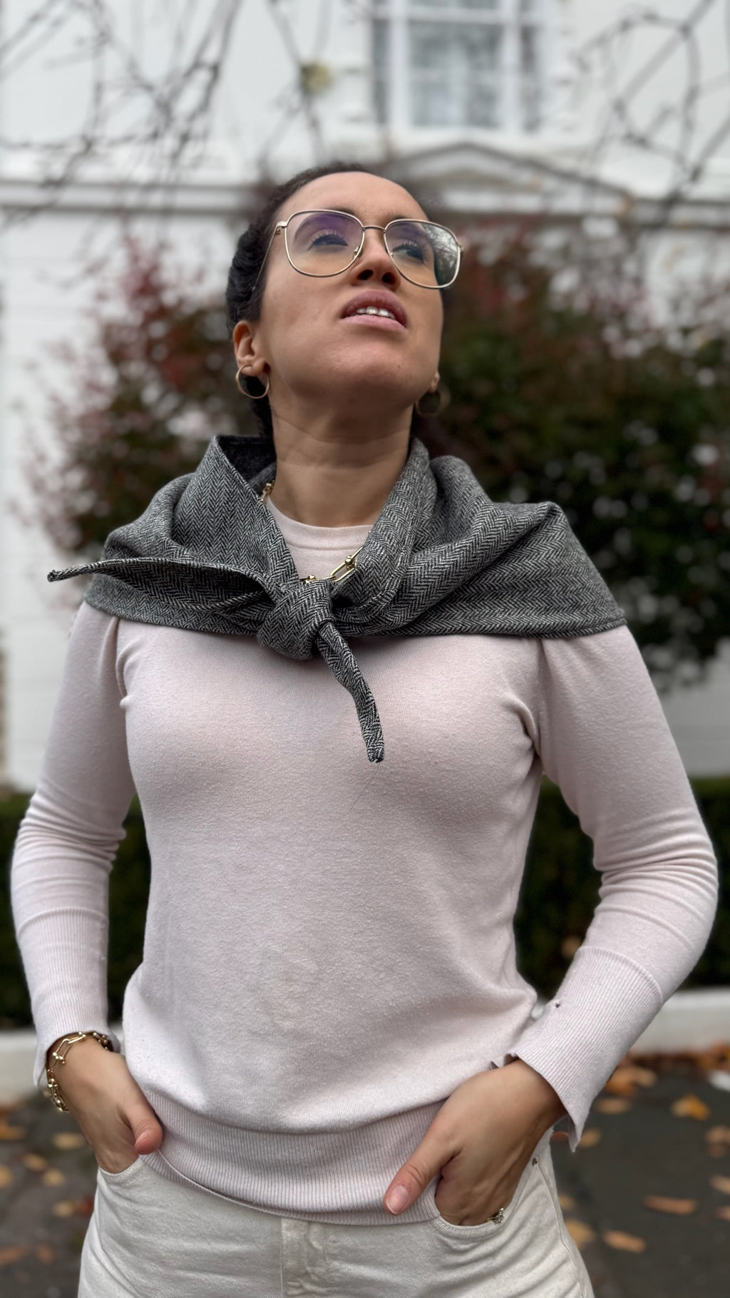 Lightweight Pure Wool Bandana Scarf - Large