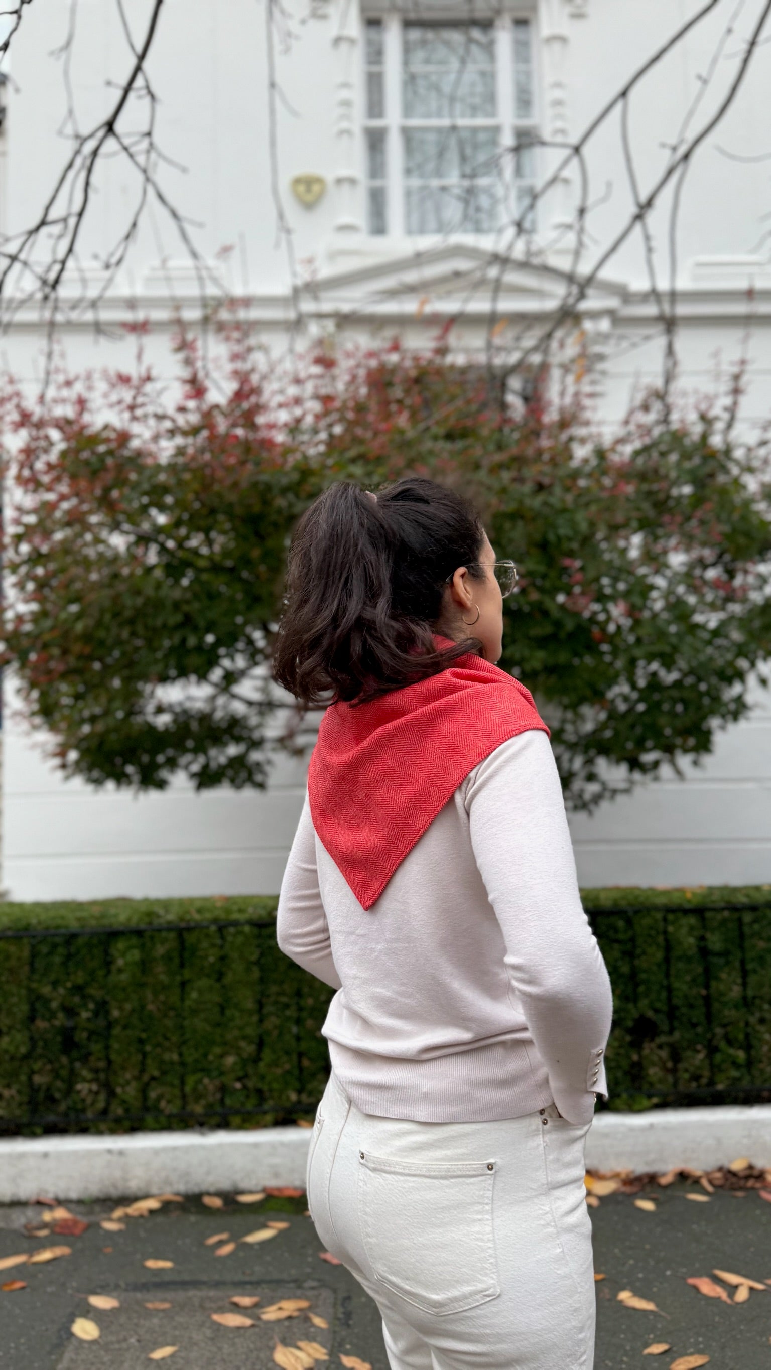 Lightweight Pure Wool Bandana Scarf - Medium