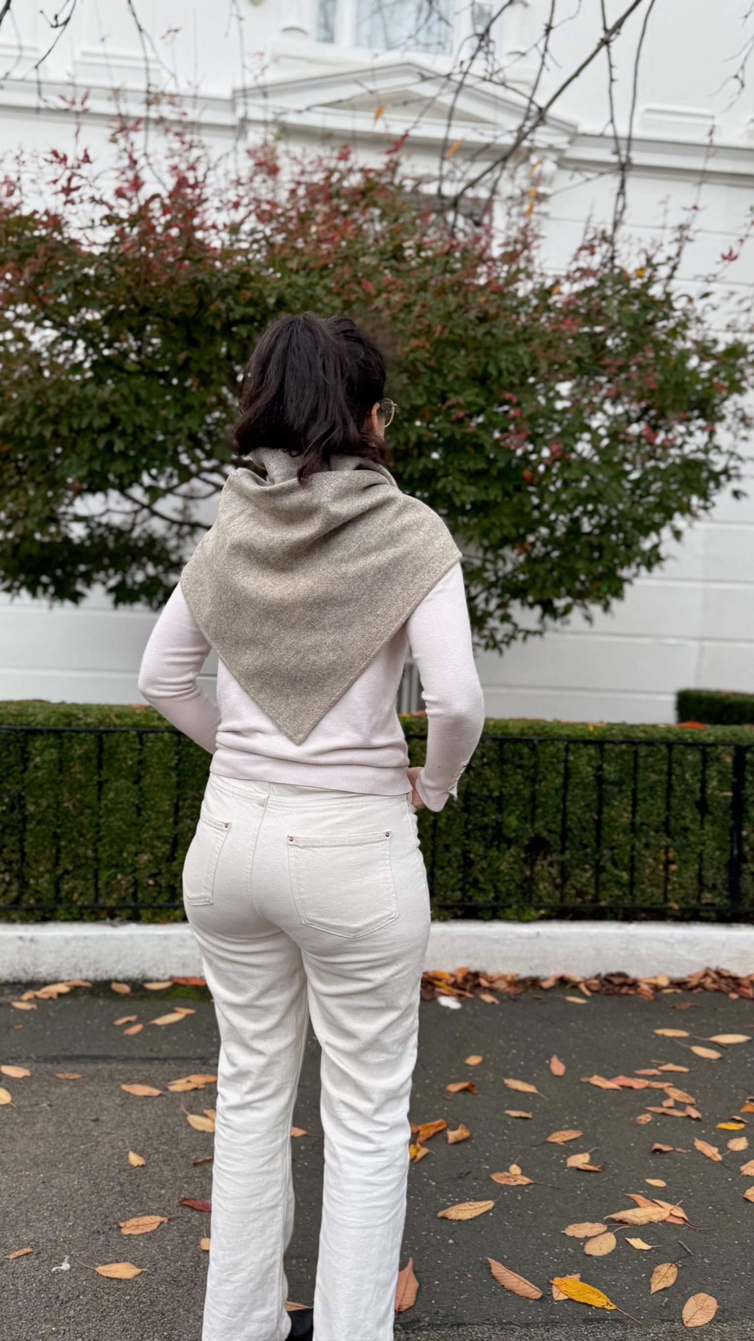 Thicker Pure Wool Bandana Scarf - Medium