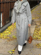 Palto - Full Length, Raw Edge Wool Coat