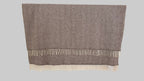 Light Brown Pure Wool Herringbone Throw