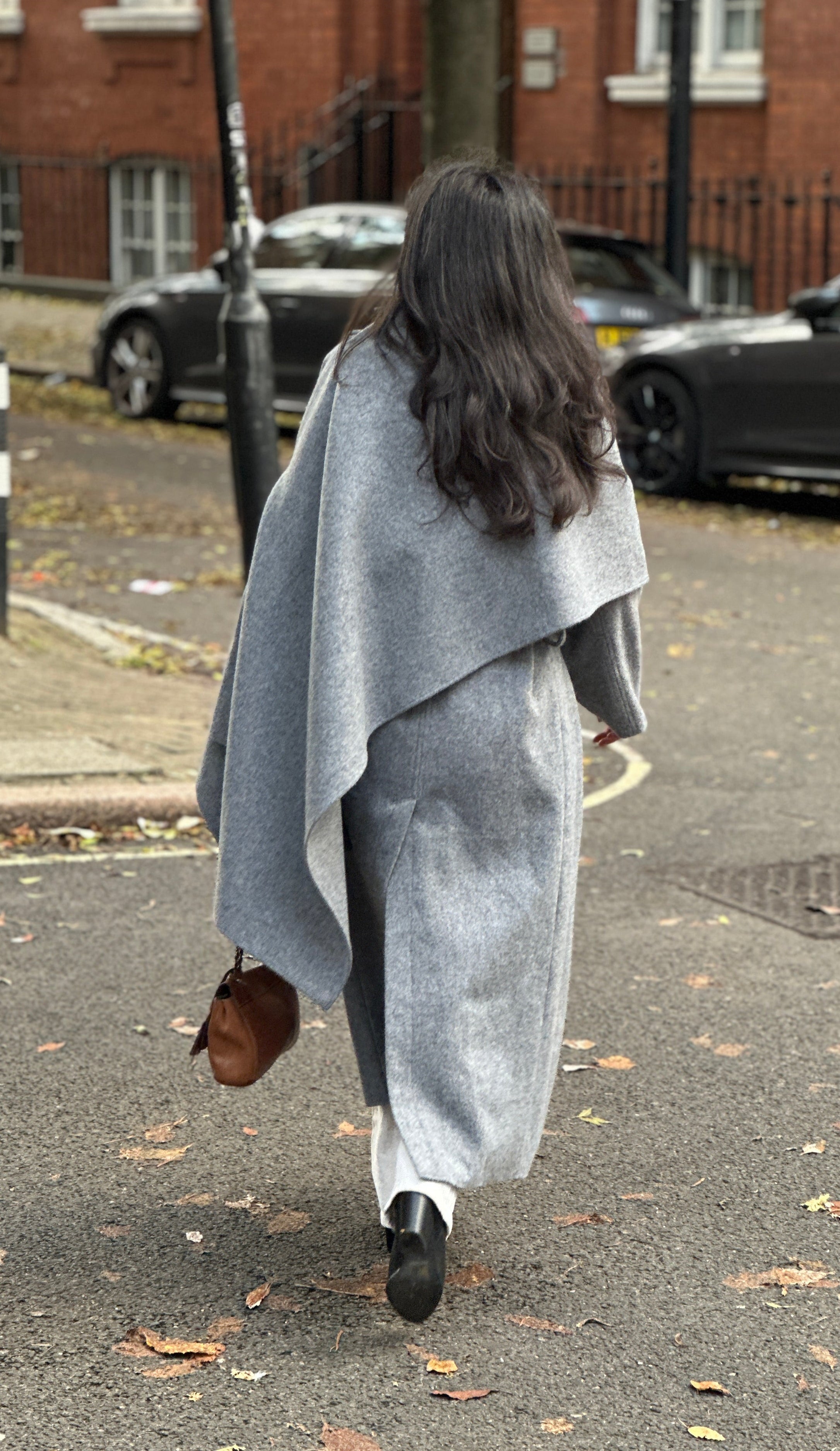 Palto - Full Length, Raw Edge Wool Coat